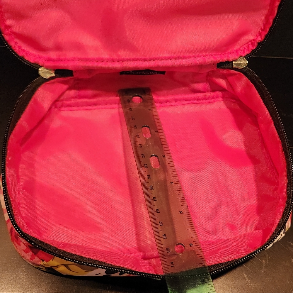 Floral and Black Patent Cosmetic Bag Bundle With A Pink  (2)S (1)M (1)L - Picture 6 of 10
